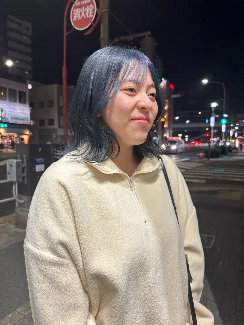 ミディアム カラー ブリーチ ヘアカラー ✨酸性ストレート/ 髪質改善/ケント✨のヘアスタイル