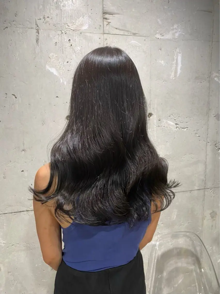 セミロング カラー ヘアアレンジ 💖似合わせカラー レイヤー💖縮毛矯正のヘアスタイル