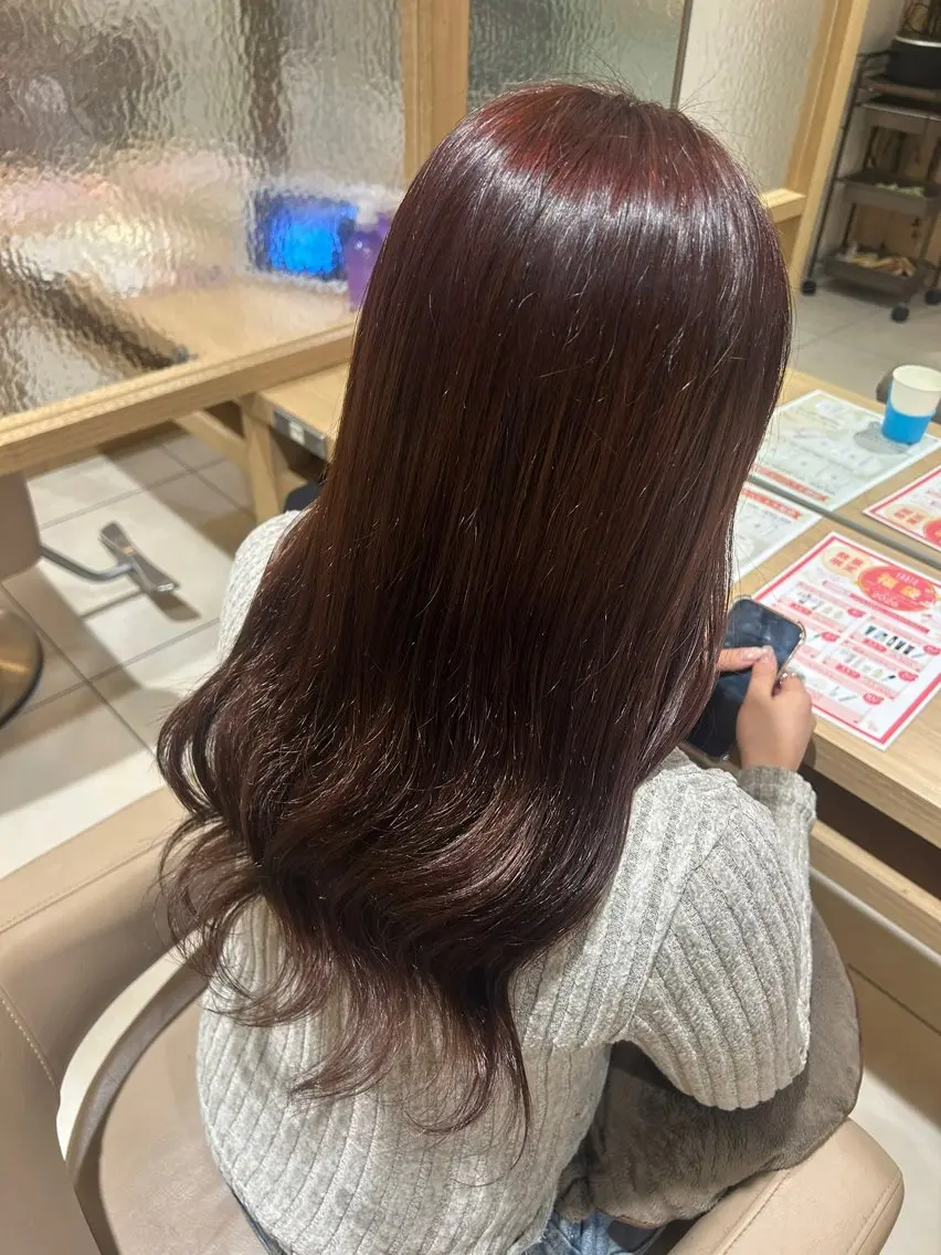 ロング ヘアカラー 艶カラー⛄️💙 ゆきなのヘアスタイル