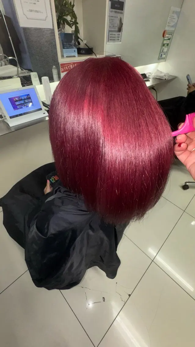 ミディアム 🍓暖色艶髪カラー 桝崎🎀ིྀのヘアスタイル