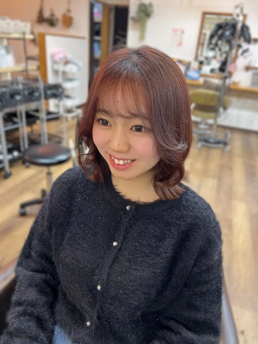 ミディアム ボブ 艶カラー💎/カット モデル募集中/ほのかのヘアスタイル