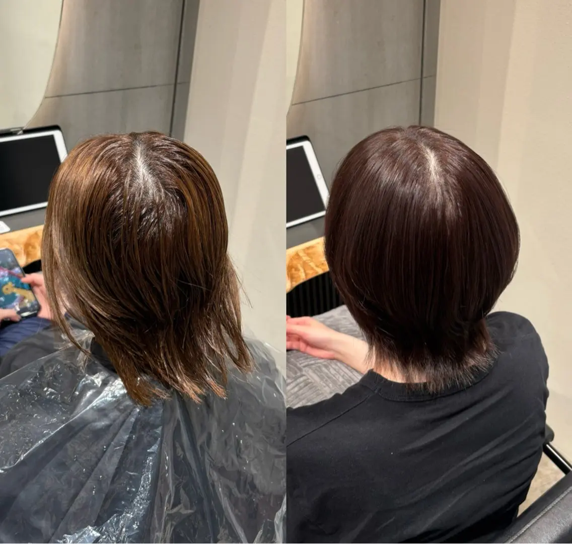 ショート トリートメント ヘアカラー トリートメント あずま みはなのヘアスタイル