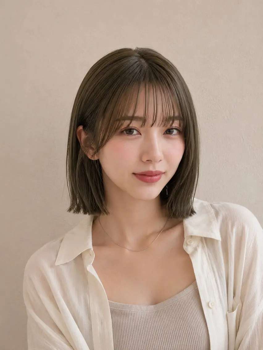 ショート 切りっぱなしボブ ボブ カット ヘアカラー 新宿 デザインカラー /髪質改善 葛西夏海のヘアスタイル