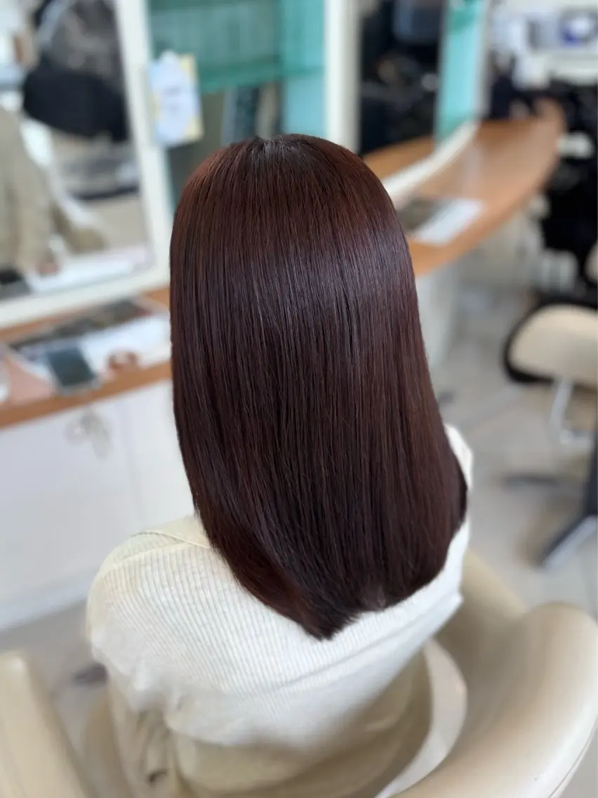 セミロング カラー カット ヘアカラー トリートメント 🎀mion/ ハイトーン/浜松のヘアスタイル