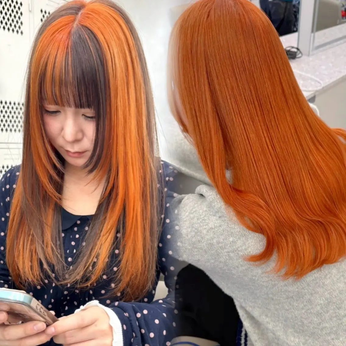 カラー ヘアカラー デザイン×ダブルカラ ーHarusa🎀のヘアスタイル