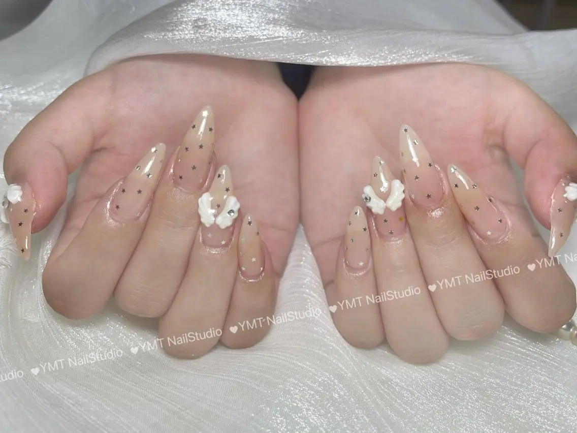 ネイル 長さ出し フットネイル ジェルネイル 韓国ネイル マグネットネイル ハンドネイル YMT NailStudioのネイルデザイン