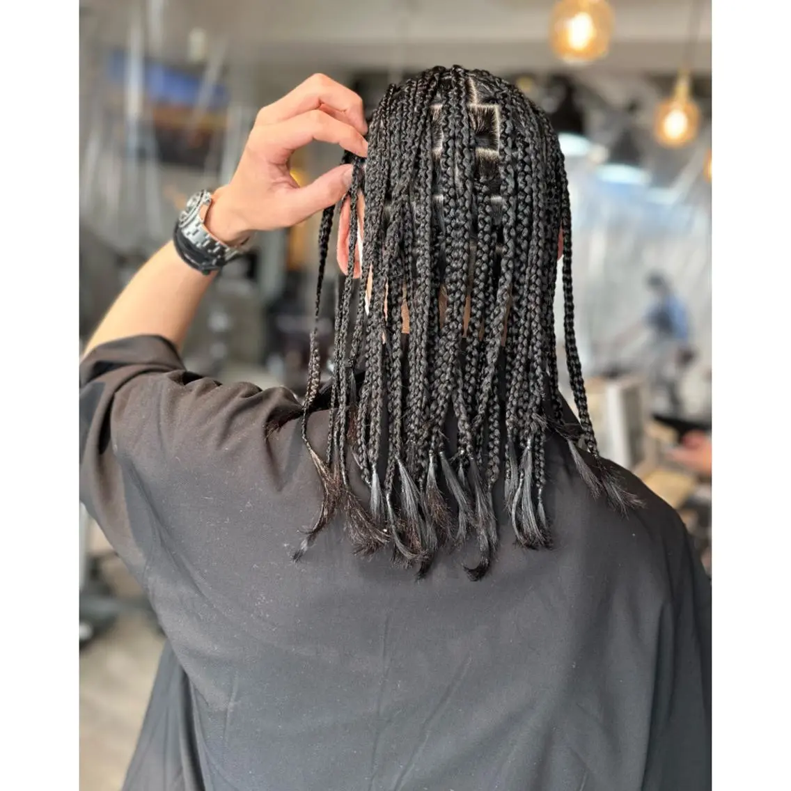 セミロング カラー パーマ ヘアアレンジ メンズ キッズ 子どものヘアアレンジ BRAIDS💎愛子 大人ハイライト💎のヘアスタイル