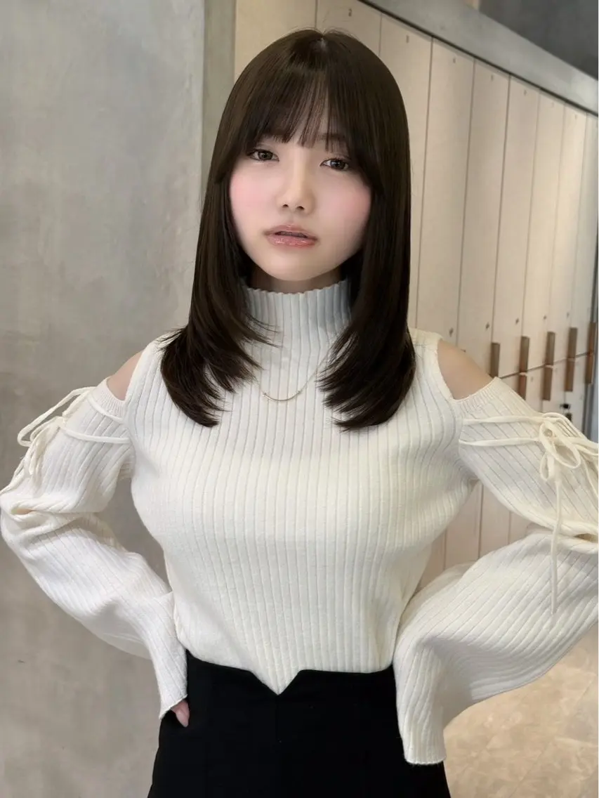ミディアム カラー カット ヘアカラー トリートメント 🦋韓国風レイヤー/ 艶髪矯正🦋凛太郎のヘアスタイル