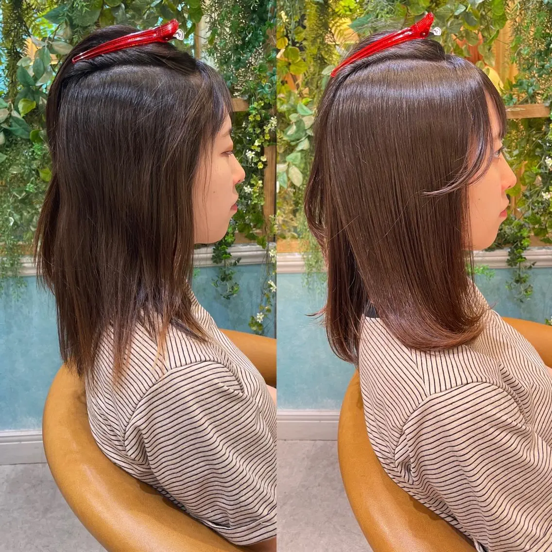 rina韓国レイヤー ハッシュカットのヘアスタイル