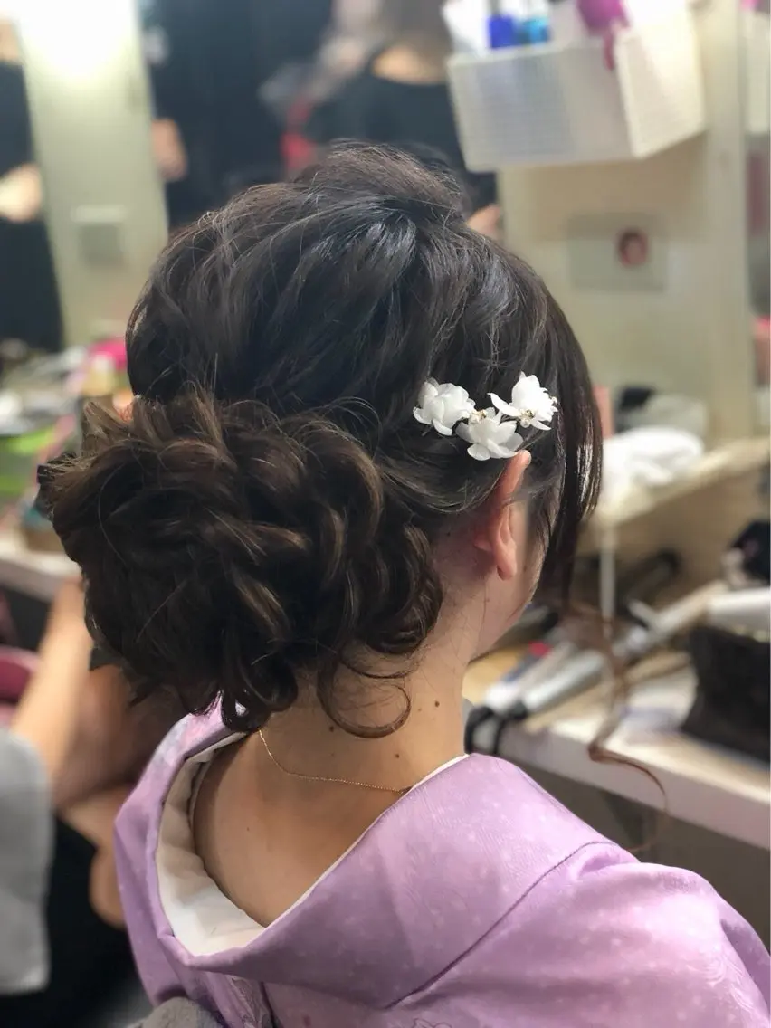 ロング ヘアアレンジ ヘアセット 🌈髪質改善🌈 過去の1艶サラ体験✨のヘアスタイル
