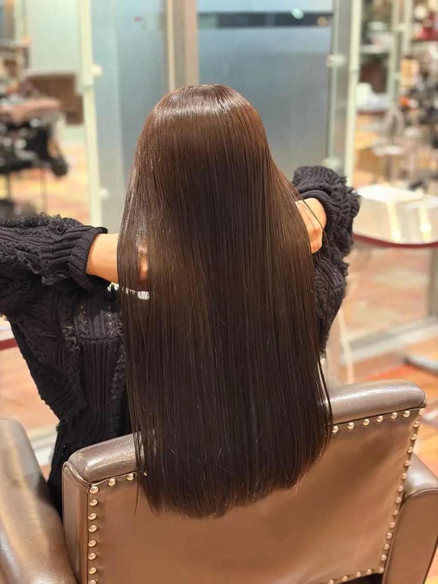 ロング カット ヘアカラー トリートメント 長谷川 賢治のヘアスタイル