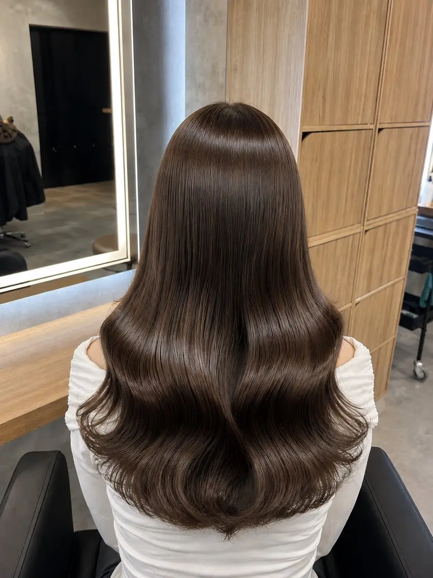 ロング カラー ヘアアレンジ カット ヘアカラー トリートメント ヘアセット レイヤー×透明感カラ ーHAYATOのヘアスタイル