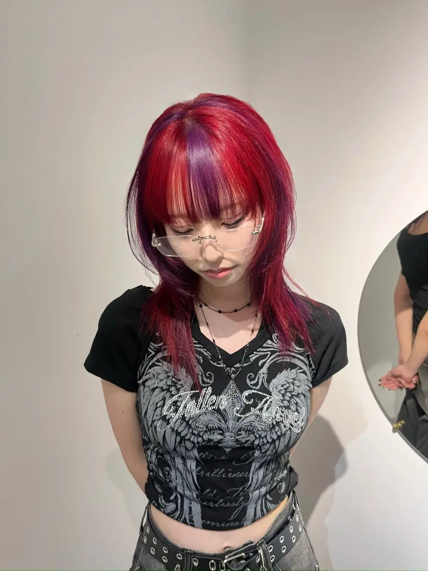セミロング カラー ブリーチ ケアブリーチ ハイトーンカラー TOTA 唯一無二カラーのヘアスタイル