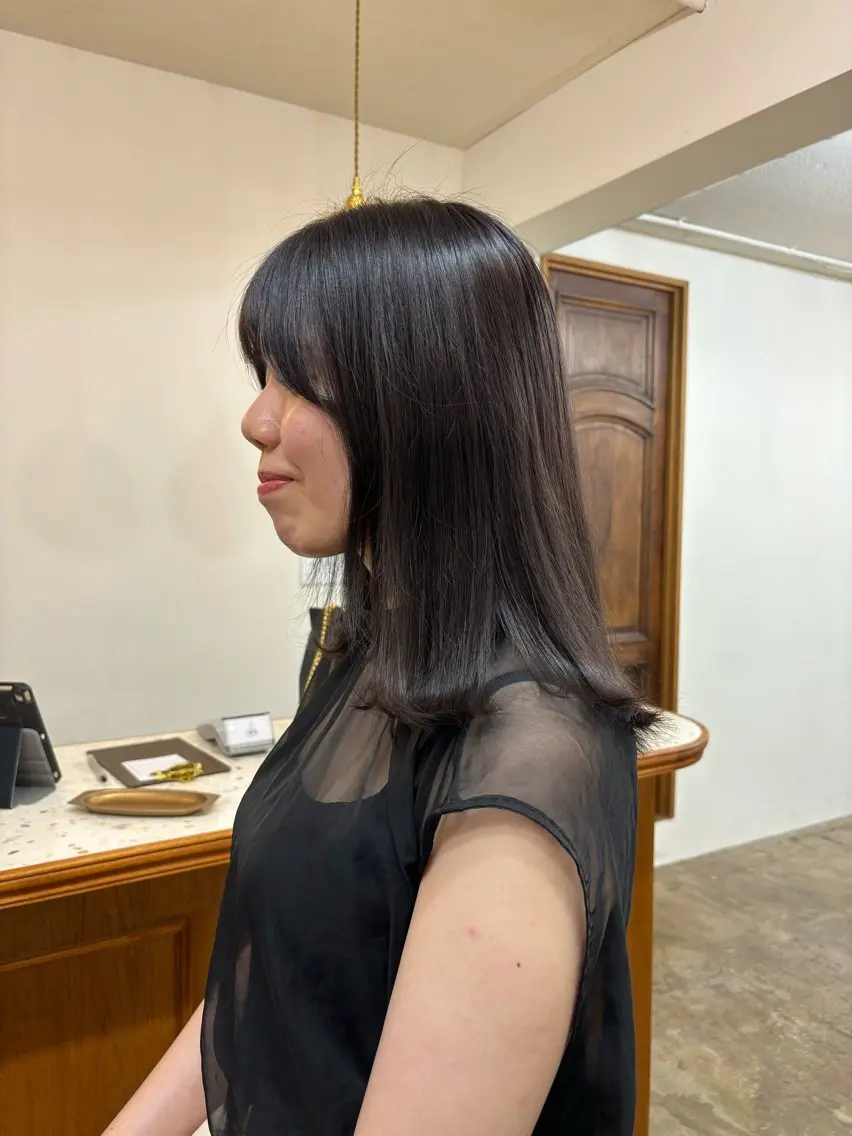 セミロング アッシュ 似合わせカット トリートメント ayano🫧 《CIEN》のヘアスタイル