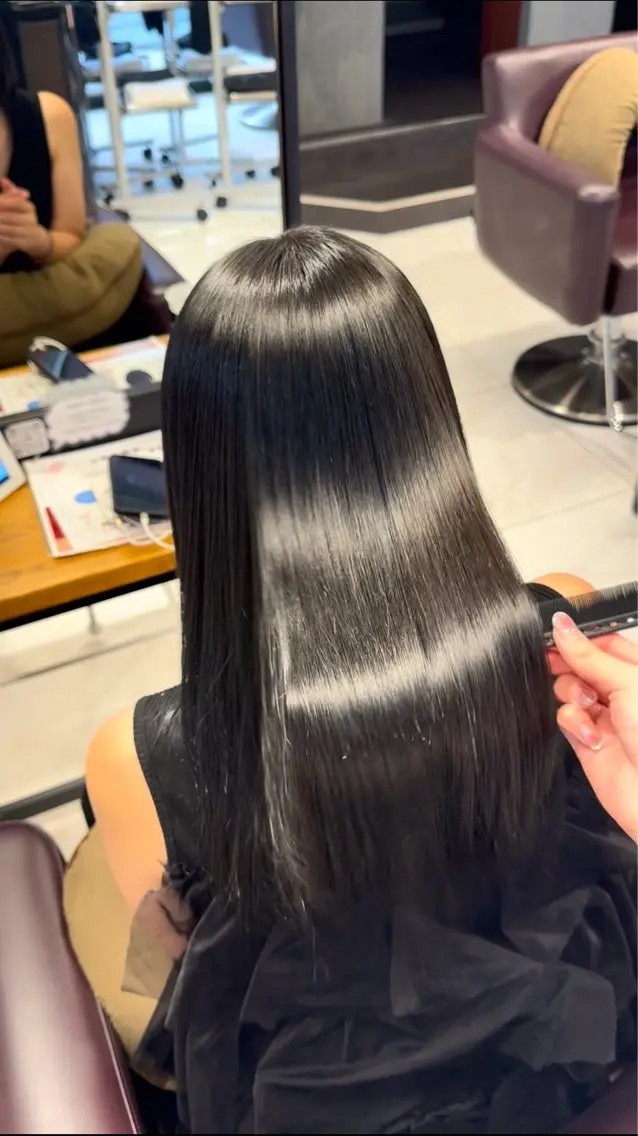 ロング カラー 髪質改善 ヘアカラー 縮毛矯正 RUKA/暖色カラー ×髪質改善/平尾のヘアスタイル