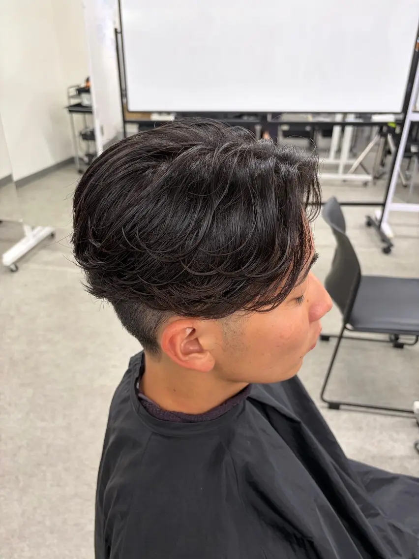 ショート パーマ メンズ フェザーパーマ メンズパーマ カット パーマ メンズパーマカット 達人/涼のヘアスタイル