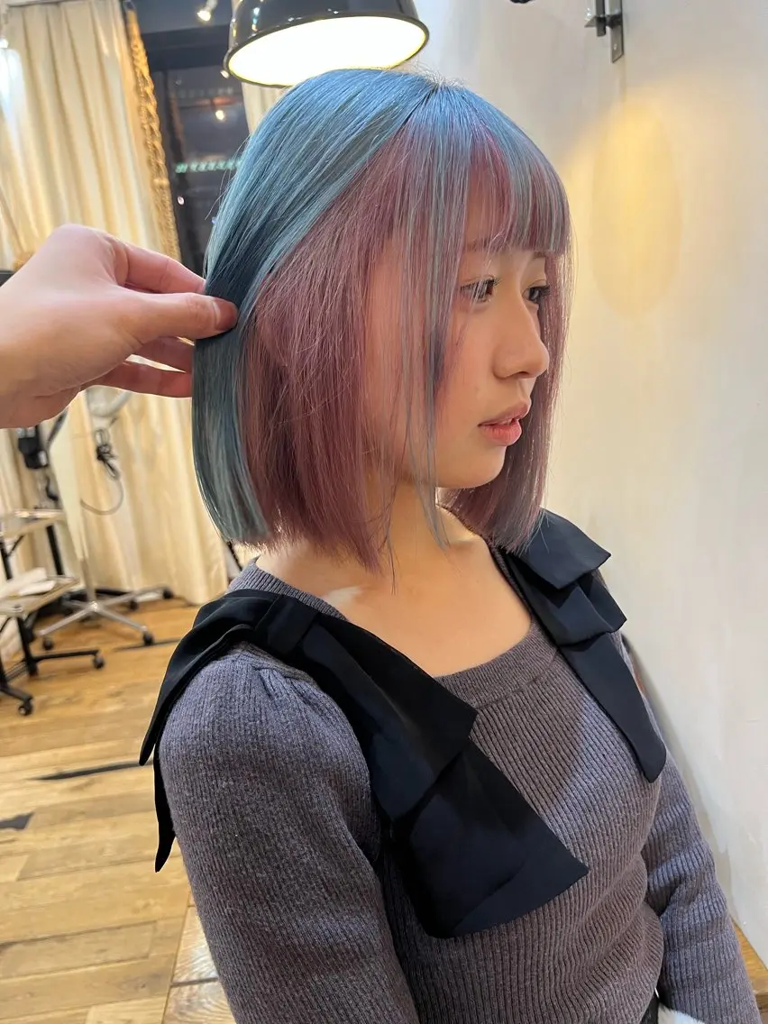 ショート カラー ブリーチ ハイトーンカラー 抜きっぱなしブロンド /ハイトーン/カナタのヘアスタイル