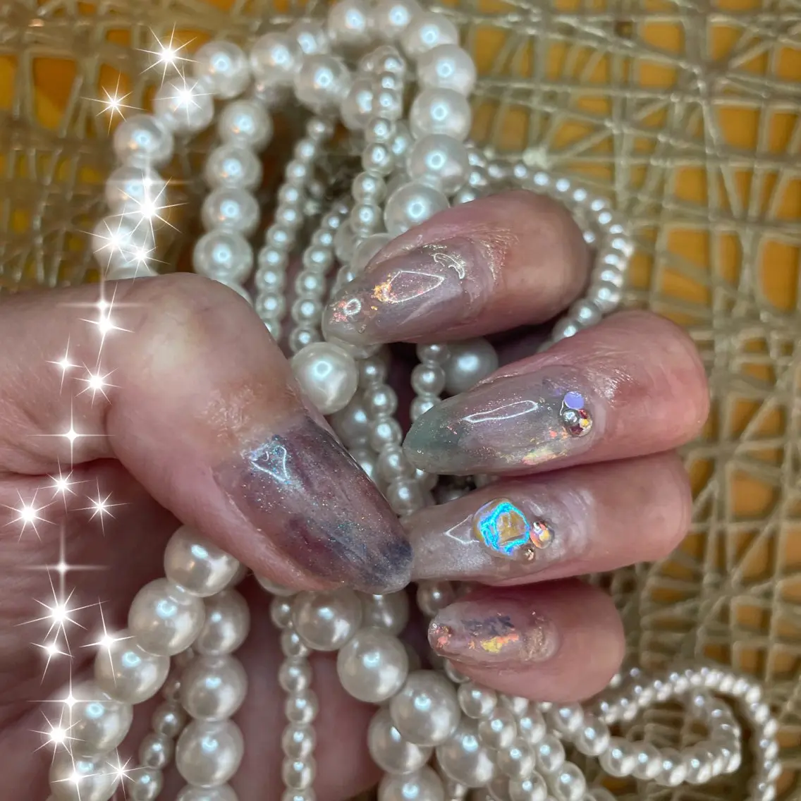 ネイル オーロラネイル マグネットネイル ミラーネイル ニュアンスネイル NAIL★M 真紀のネイルデザイン