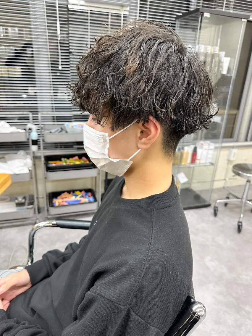 骨格補正メンズカット＋メンズパーマの写真