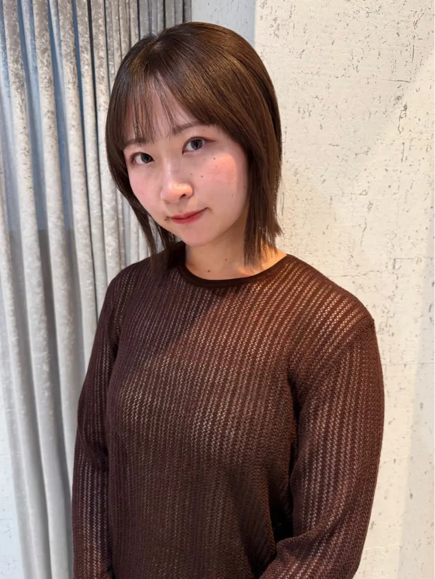 ミディアム カラー ブラウンカラー 似合わせカット カット ヘアカラー トリートメント mai / linoah˚✧のヘアスタイル