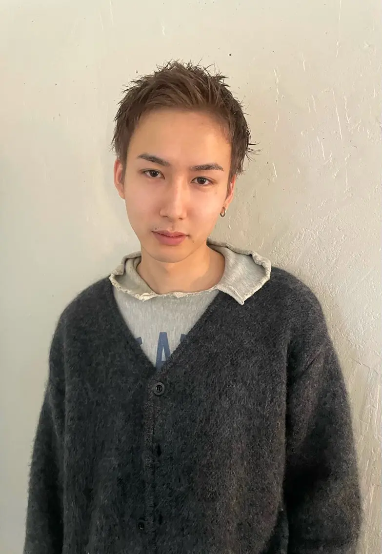 カラー メンズ メンズハイトーン ベージュカラー ハイトーンカラー ミルクティーベージュ デザインカラー💖/ ヘアセット/manaのヘアスタイル