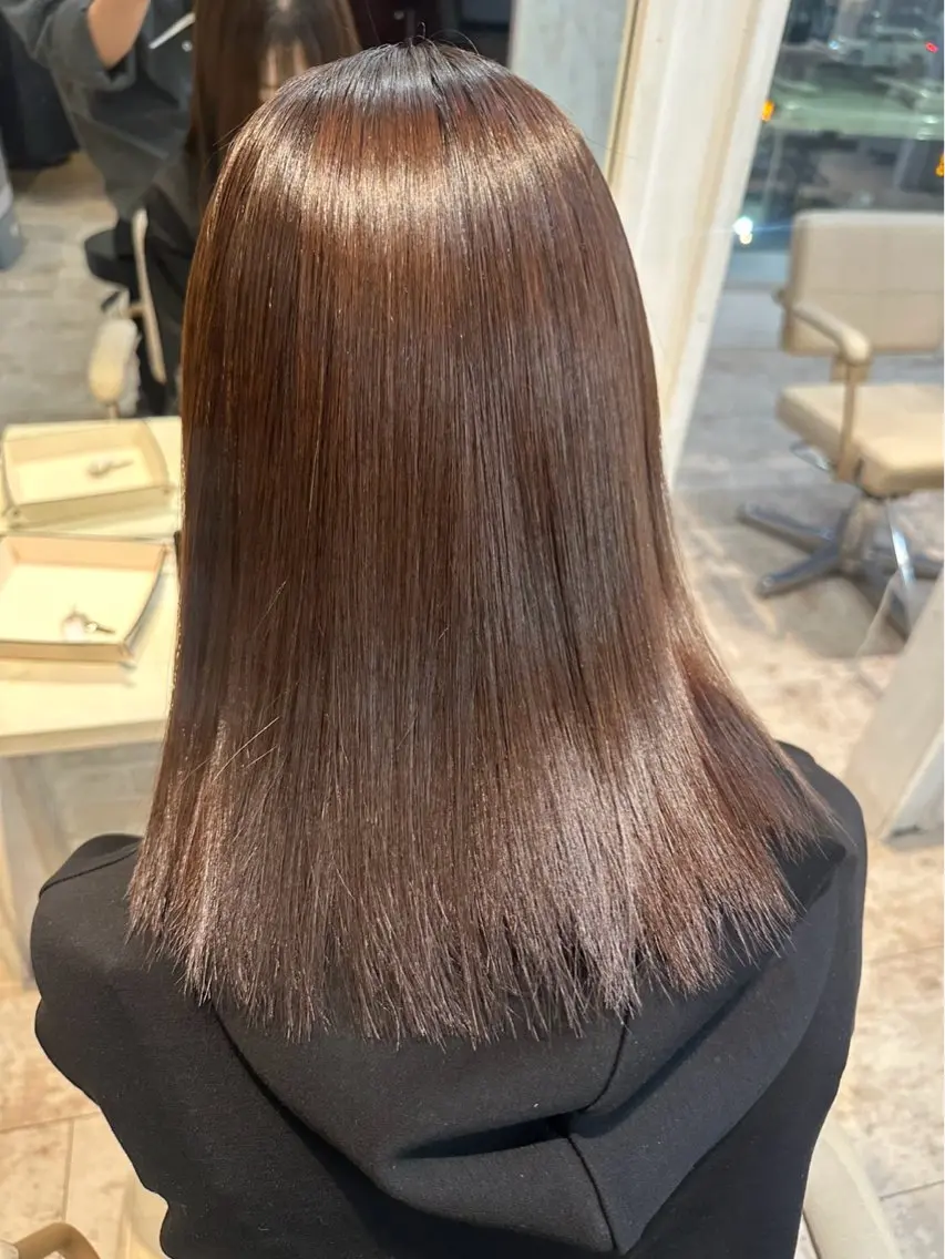 カラー ブラウンカラー ナチュラルブラウン 縮毛矯正 📍奈良/ 佐藤有哉のヘアスタイル