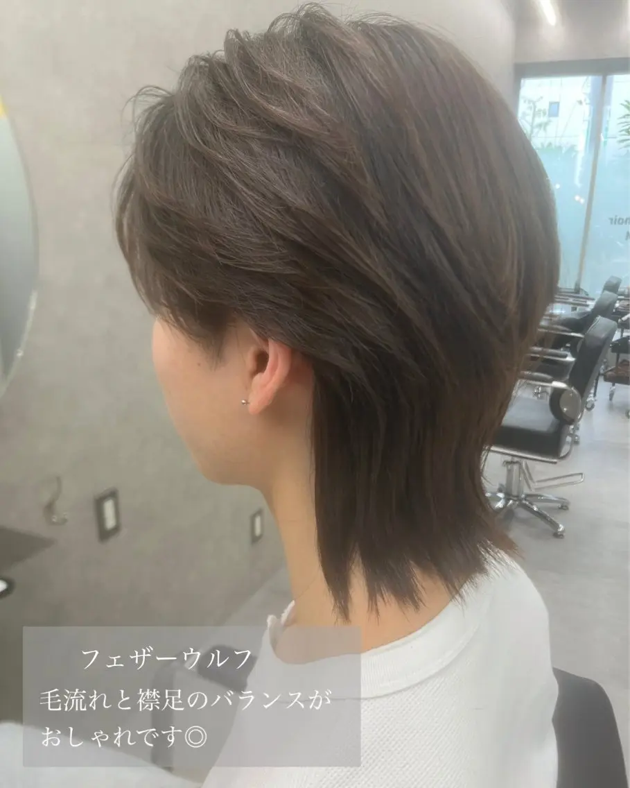 メンズ センターパート メンズパーマ メンズウルフカット ウルフカット メンズパーマ/ 眉毛wax/栗原柊のヘアスタイル