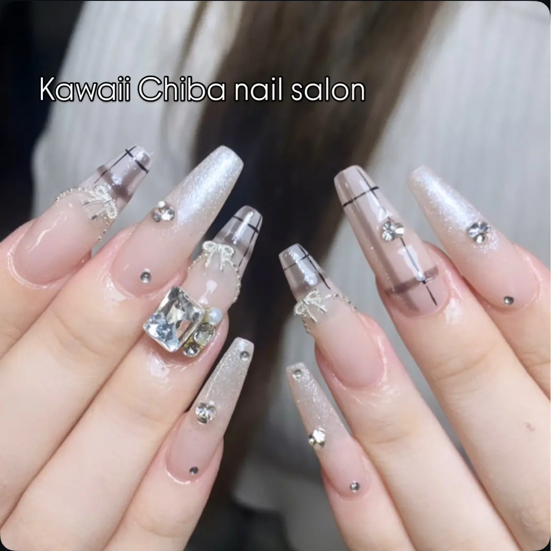 ネイル 長さ出し フレンチネイル ジェルネイル ガーリー 韓国ネイル Kawaii Chiba nailのネイルデザイン