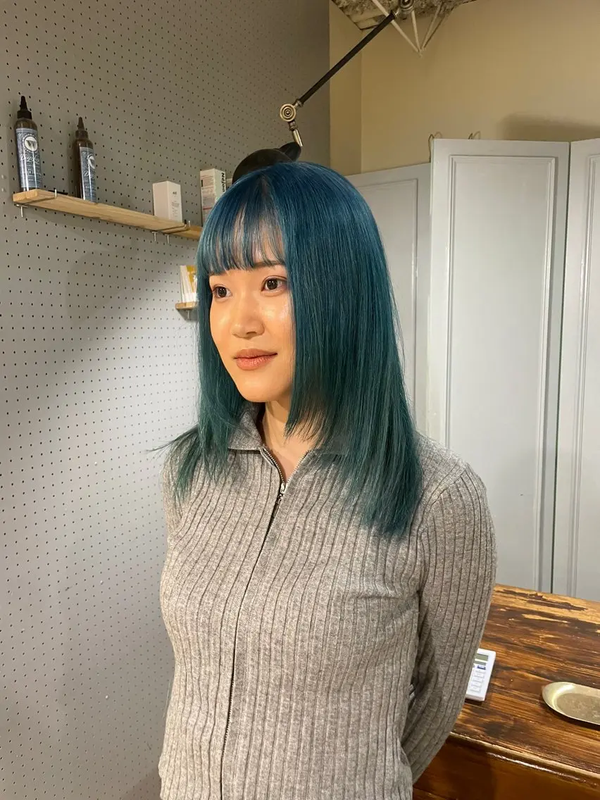 セミロング カラー ヘアカラー トリートメント 🤩噂のMr.髪ポジ ティブ®️yu🤩のヘアスタイル