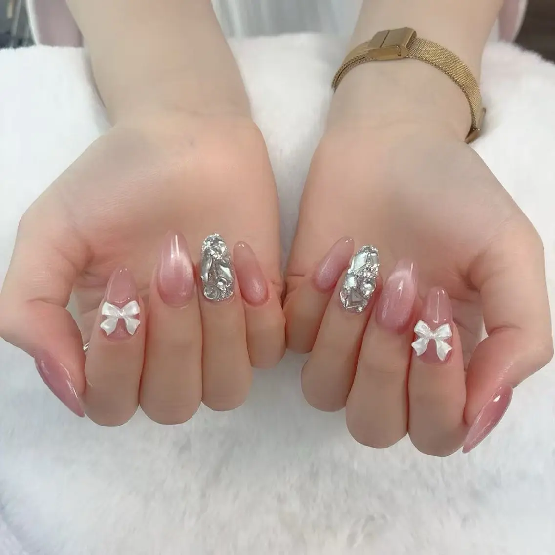 ネイル マグネットネイル リボン B·U Nail大宮 長さだし専門店のネイルデザイン
