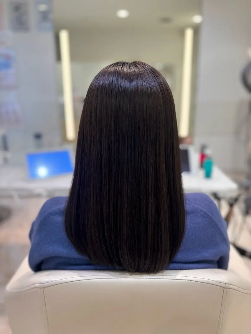 セミロング カラー ヘアカラー トリートメント ナチュラルカラー/ ヘッドスパ/まゆ🐼のヘアスタイル
