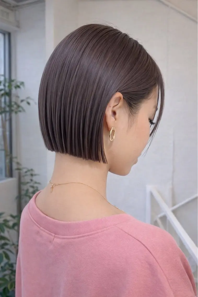 ショート カット ヘアカラー トリートメント 角岡 真帆/ボブ/髪質改善のヘアスタイル