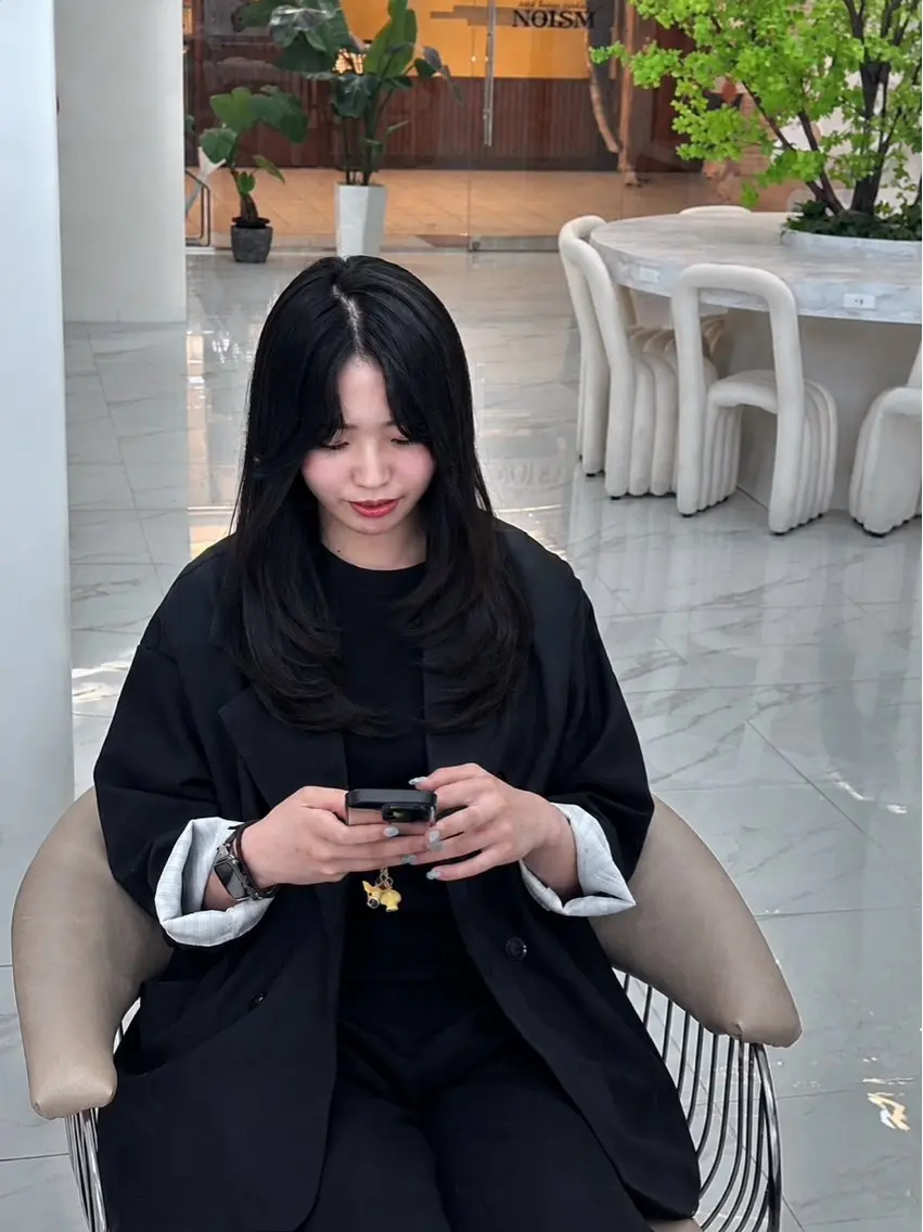 ロング くびれヘア 顔周りカット 髪質改善 ヨシンモリ 韓国風ヘア 🫧かいり🌷韓国 🪽烏丸❣️のヘアスタイル