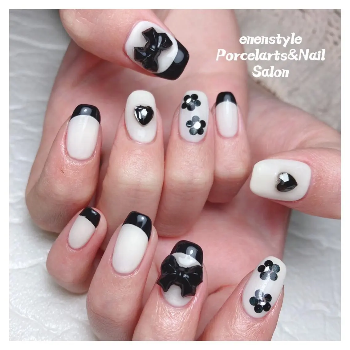 ミディアム ネイル 🐾enen style 🐾のネイルデザイン