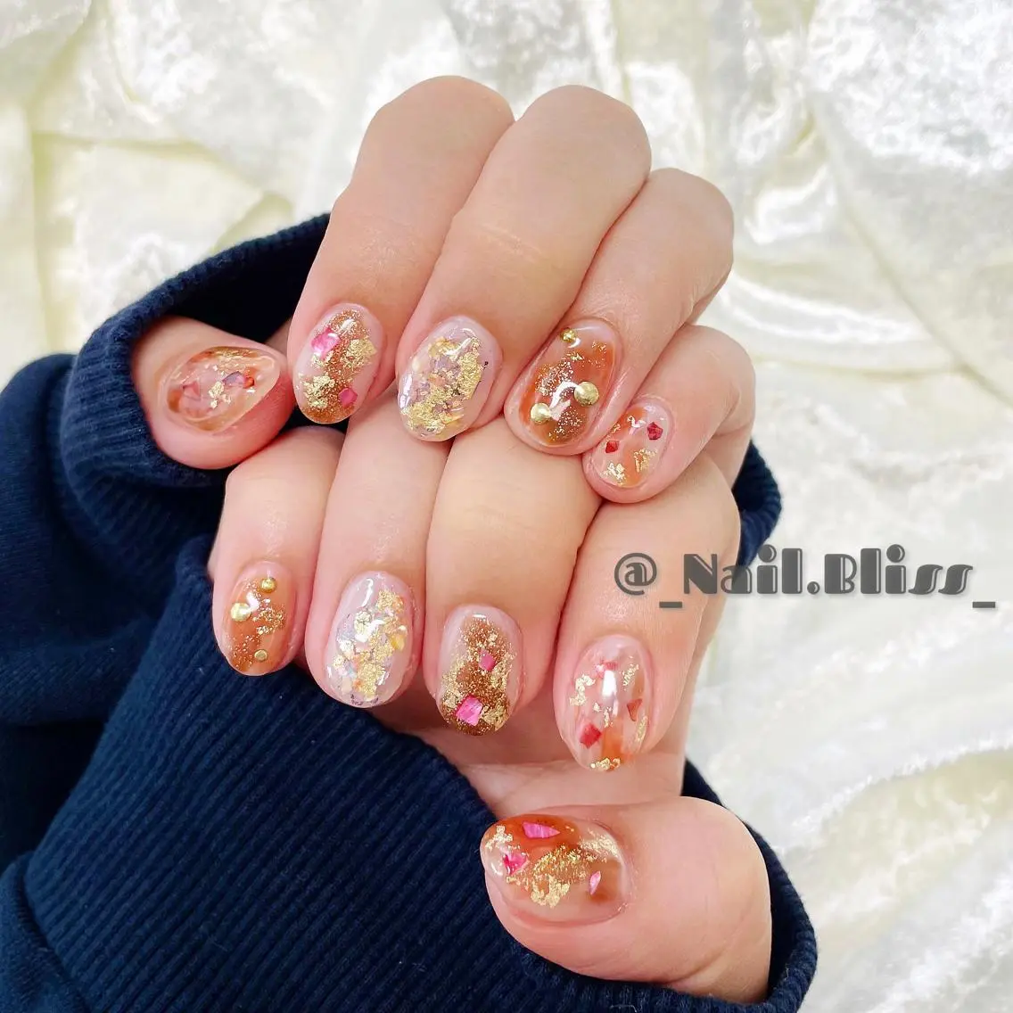 ネイル 氷ネイル・うるうるネイル ハンドネイル NAIL BLISSのネイルデザイン