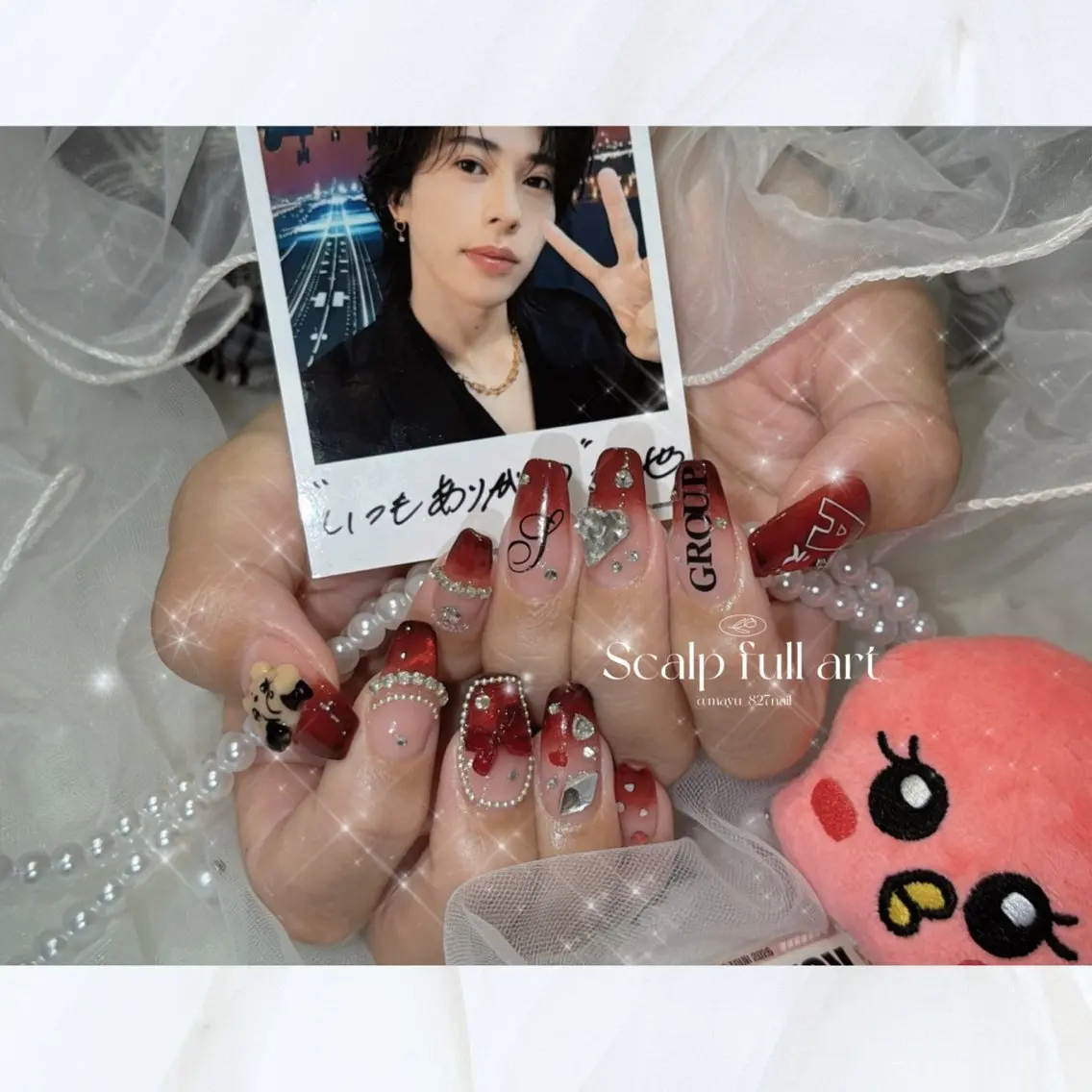 ネイル 長さ出し フラッシュネイル 韓国ネイル マグネットネイル ワンホンネイル ハンドネイル 827nail mayu🐈🐾のネイルデザイン