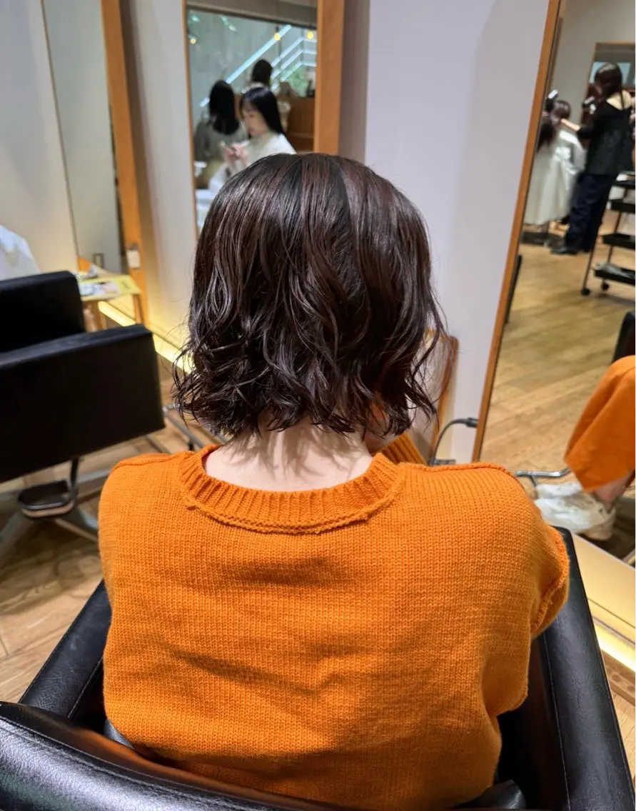 ミディアム パーマ カット パーマ 大橋 芽衣のヘアスタイル