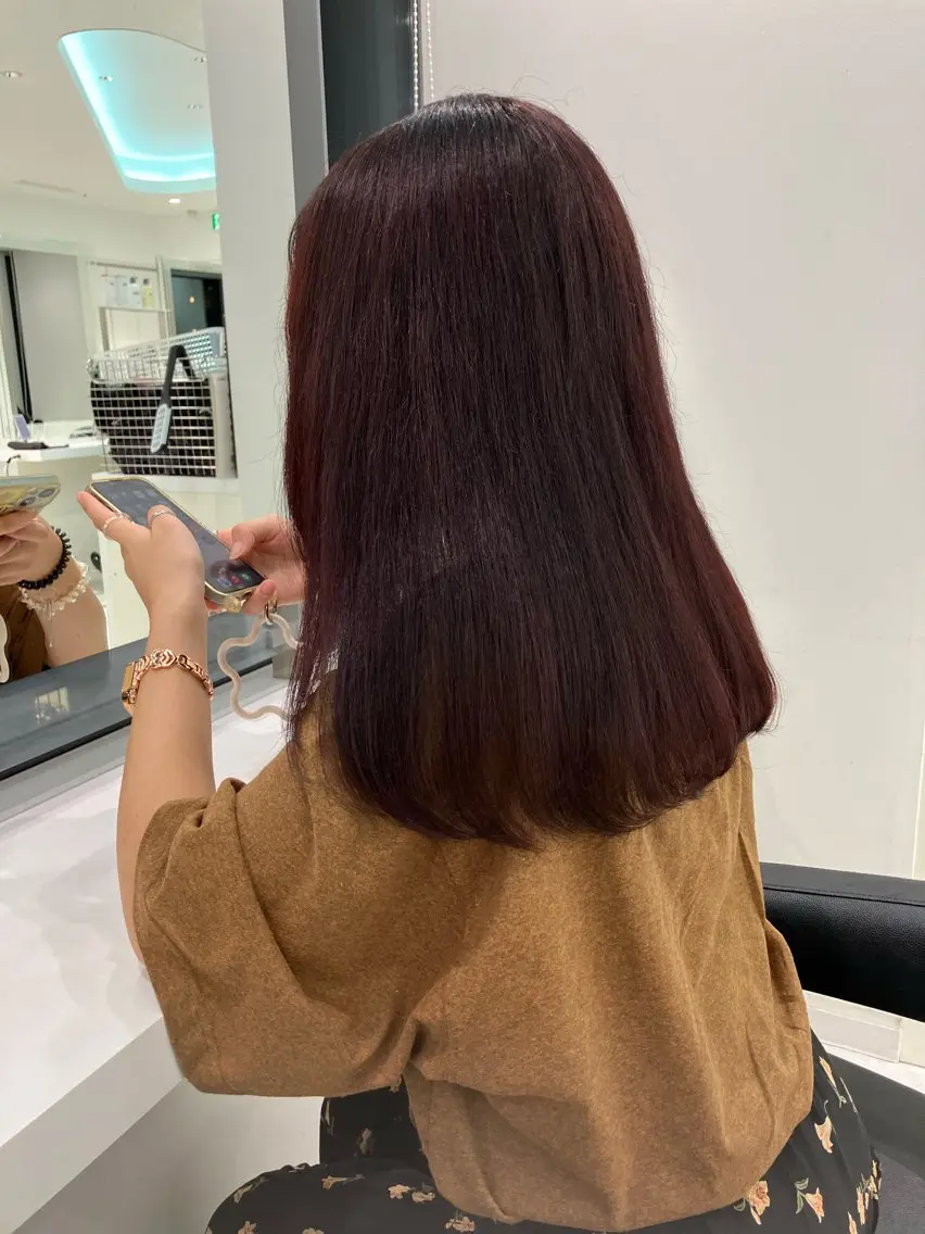 ロング カラー ヘアアレンジ 💓色落ちまで綺麗な 垢抜けカラー💓のヘアスタイル