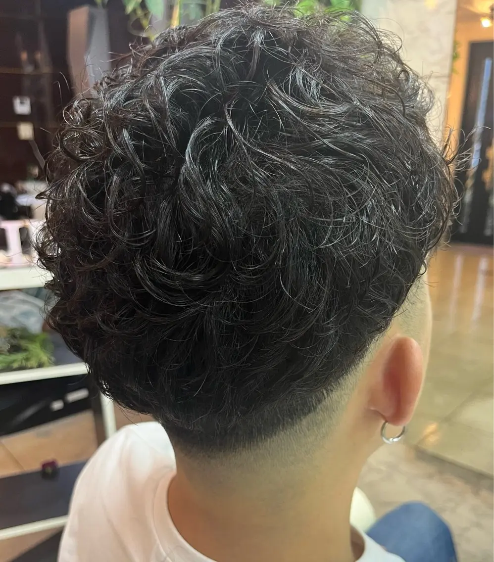 ショート パーマ メンズ パーマ 熊谷 拓海のヘアスタイル