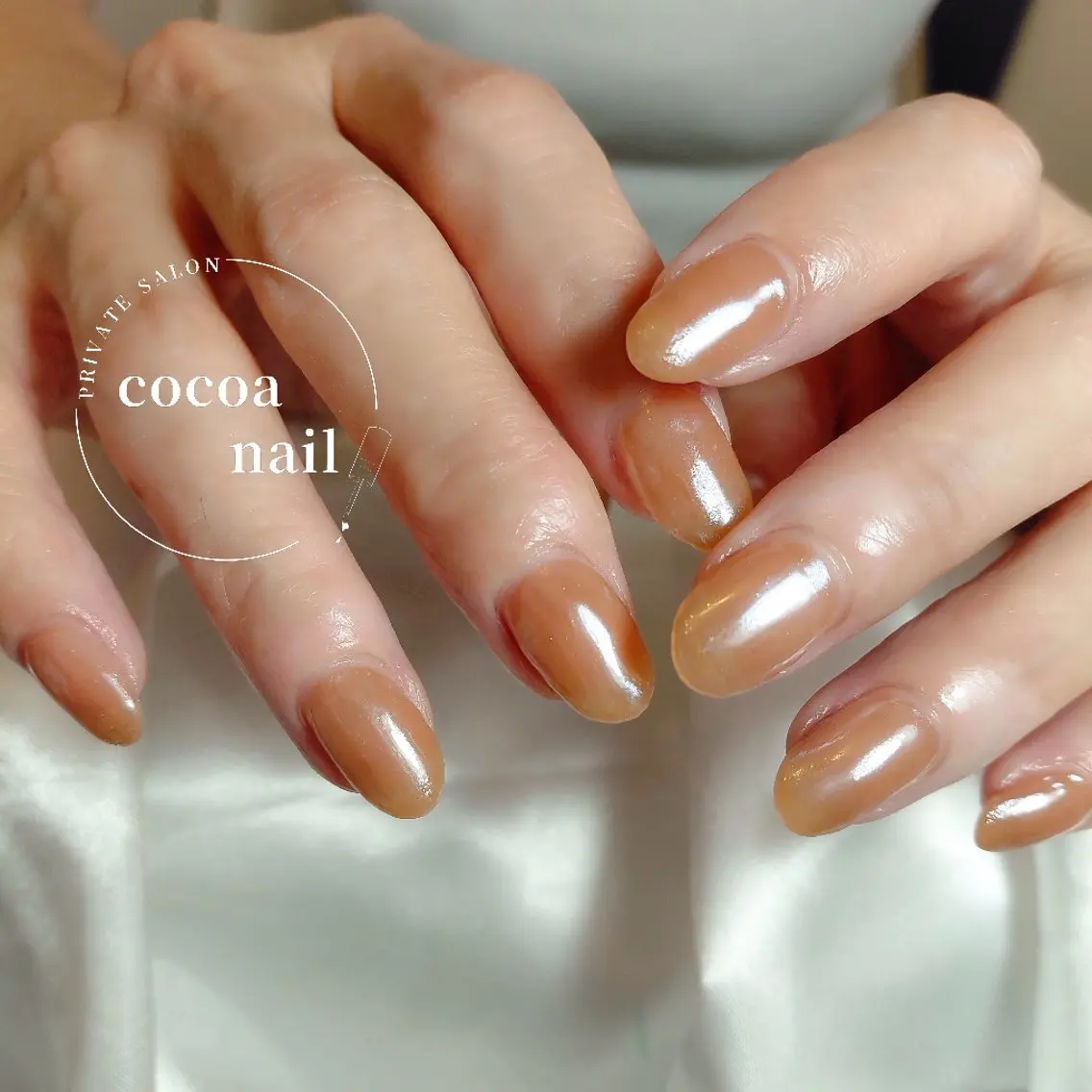 ネイル ミラーネイル ワンカラーネイル cocoa nail mayaのネイルデザイン