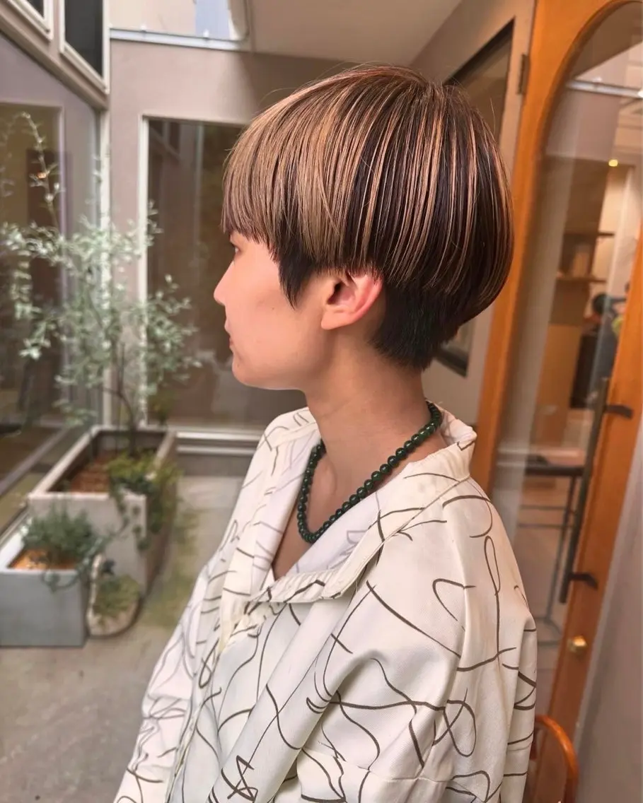 ロング カラー ヘアカラー 西村 錬之介のヘアスタイル