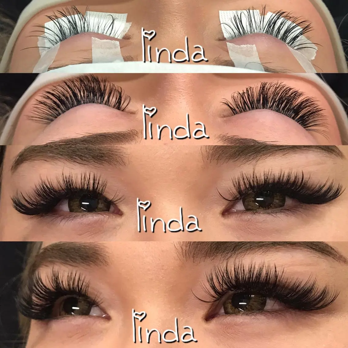 マツエク・マツパ 付け放題 ボリュームラッシュ linda lashesのマツエク・マツパデザイン