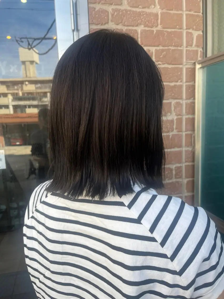 ミディアム カラー メンズ キッズ 久木原 ゆりのヘアスタイル