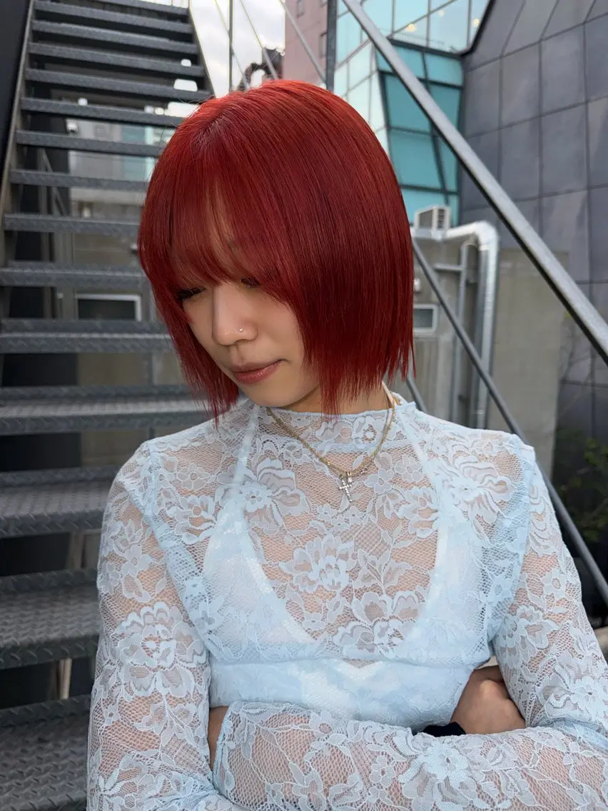 ショート カラー オレンジ 🫧カラーモデル募集 🫧Hiyuのヘアスタイル