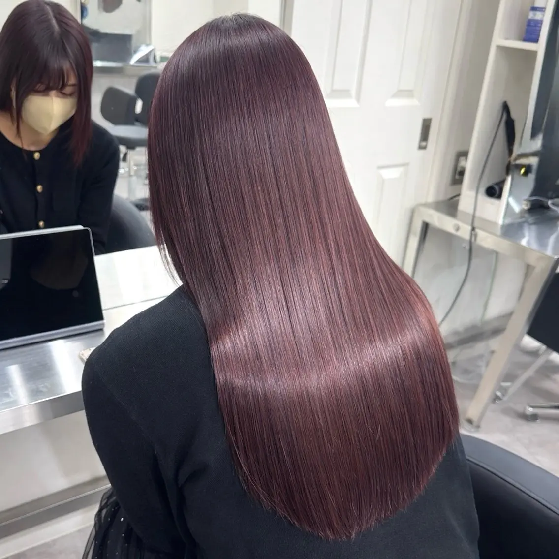 セミロング カラー カット ヘアカラー トリートメント 🎀レイヤー×透明感 ×髪質改善🎀米田のヘアスタイル
