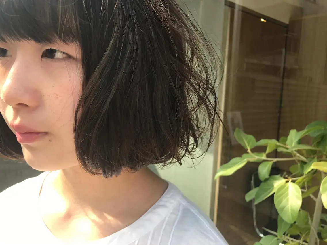 ミディアム カラー アクアカラー 透明感カラー グレージュ ハイライトカラー イルミナカラー 骨格診断🍃ショート /ショートボブ✨岡元のヘアスタイル