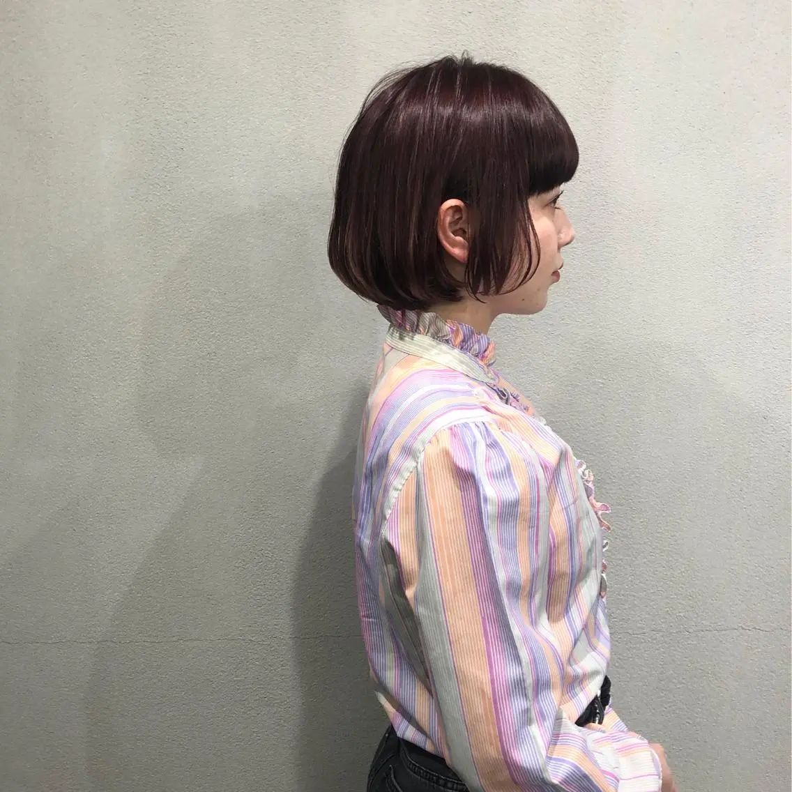 ショート カラー ピンクカラー ボブ カット ヘアカラー トリートメント ショート/ボブ/ 白髪染め/メンズ葛西のヘアスタイル