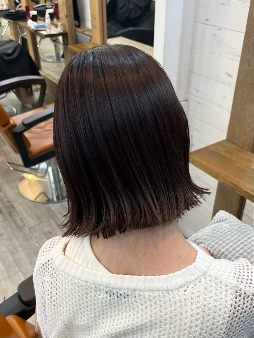 【🫧迷ったらこれ🔑】カット＋透明感カラー＋お試し髪質改善トリートメントの写真