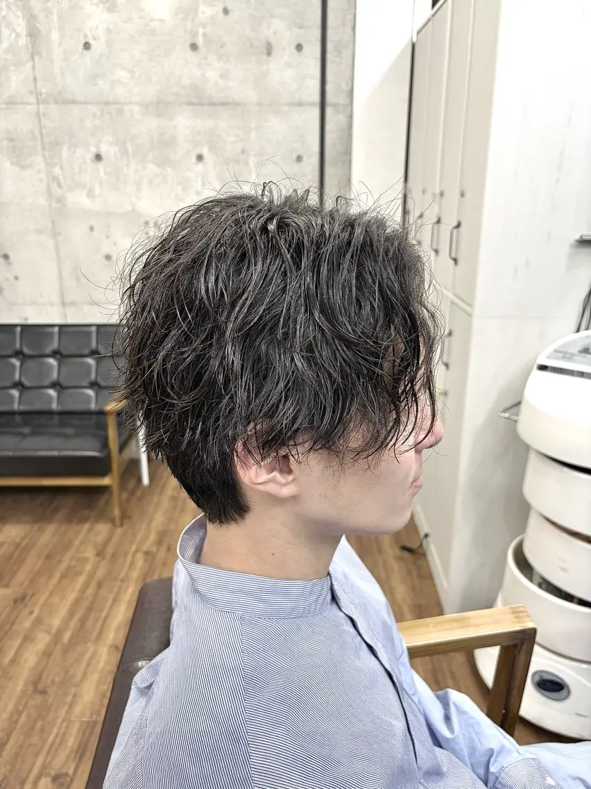ショート パーマ メンズ カット パーマ 【メンズ特化】 横浜美容師kuのヘアスタイル