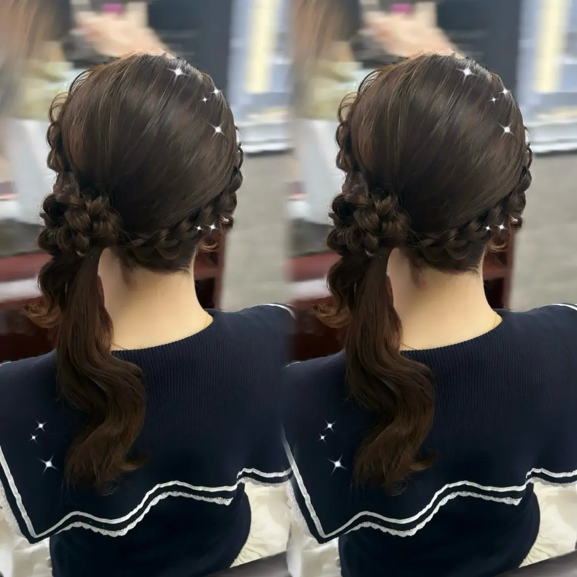 ヘアアレンジ OZ梅田♡ ゆはなブリーチのヘアスタイル